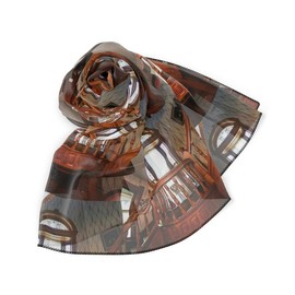 2816 N Main 45840 Stair Landing Color Collection Poly Scarf - Color: Poly voile, Size: 50" × 50"