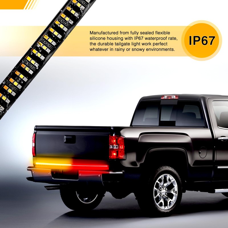 GOOACC Truck Tailgate Light Bar 60" Triple Row 504 LED