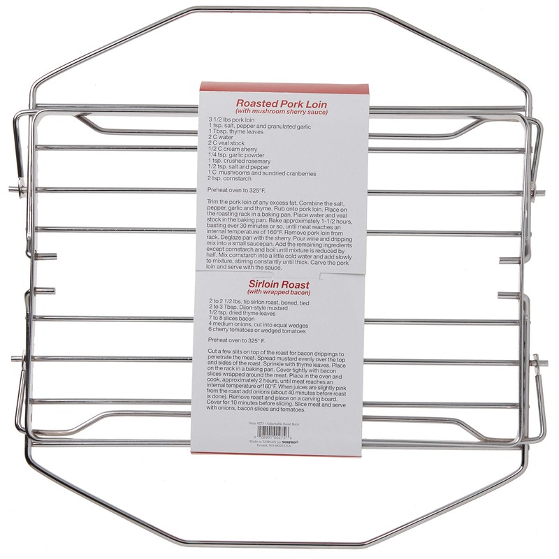 Norpro 275 Adjustable Roast Rack Nickel-plated, 11 inches, Silver