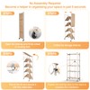 Yuanjimi 5-Tier Foldable Storage Shelves with Wheels, Folding Metal Shelf