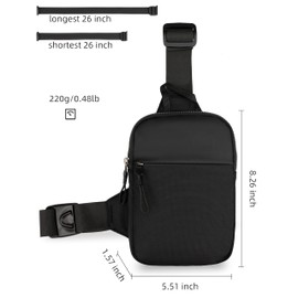 JNPLQL Small Crossbody Bag For Women And Men,Mini Sling Bag With Adjustable Strap,Cell Phone Purse With Slim Wallet For Travel, Black