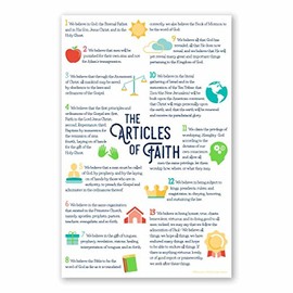 Articles of Faith Poster - 11x17 - LDS, Perfect for Primary - LDS Primary Poster