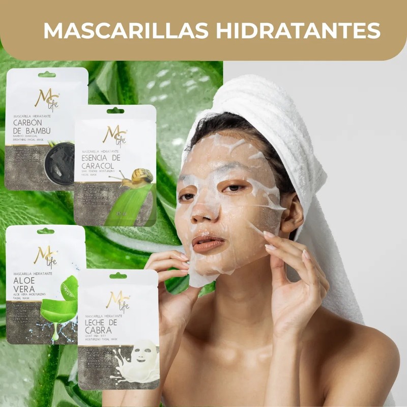 4pzs Exfoliante Facial Hidratante Skincare, Hidrata. Mc Life Paquete 4
