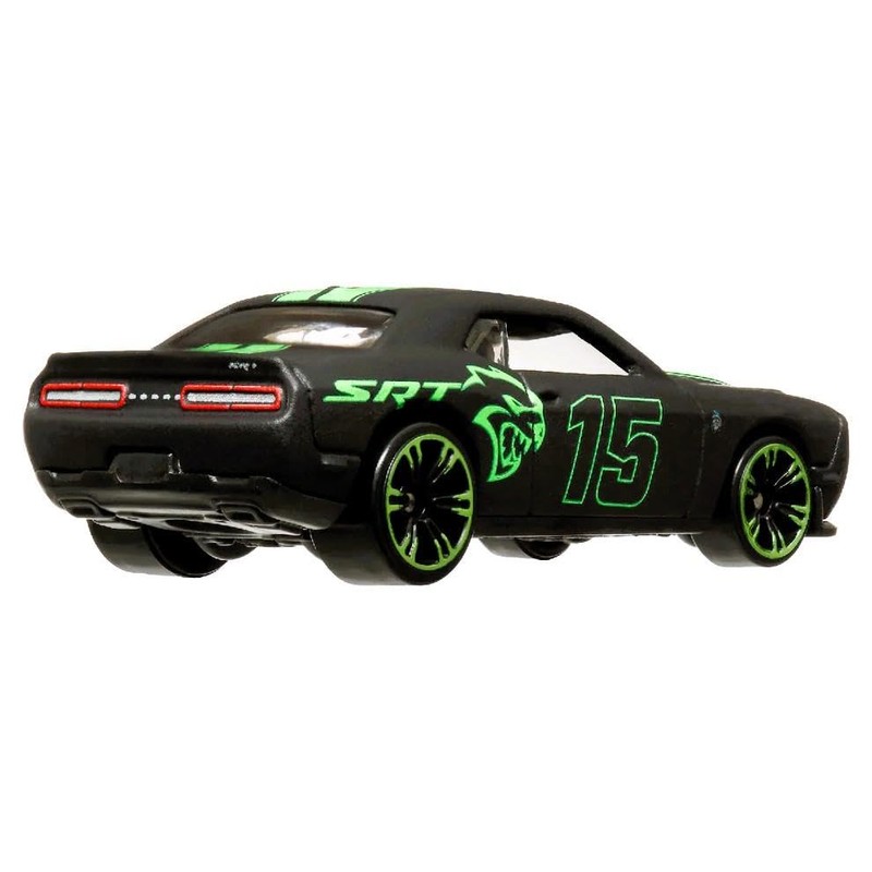 Hot Wheels Neon Racers HLH72-15 Dodge Challenger SRT Hellcat HRW80