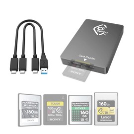 CFexpress Type A Card Reader SuperSpeed USB 3.1 Gen2 10Gbps CFexpress Type A Memory Card Adapter Portable Aluminum CFexpress Type A Reader Support Windows/Mac OS/Linux/Android