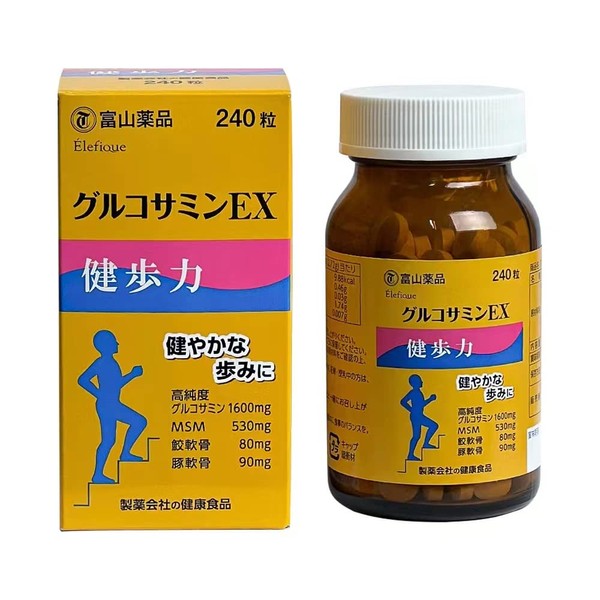 富山薬品 グルコサミンEX 健歩力 240粒 30日分（3個セット90日分）