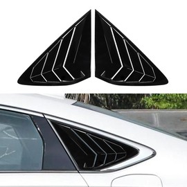 DLOVEG Rear Side Window Louvers Compatible for 2025 2026 Honda Accord Accesories 2023 2024 Sport Style Window Blinds for Accord 11th Gen Air Vent Scoop Louvers Trim Shades Cover (Bright Black)