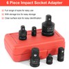 Socket Adapter, 6-Piece Socket Adapter Set, Adapter Set for Ratchets