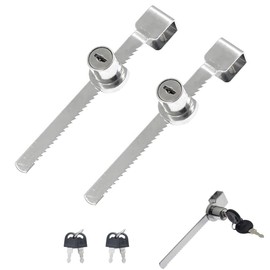 Sliding Glass Door Ratchet Lock,Locks for Glass Display Case with Chrome Finish, Security, Keyed Alike Showcase Display-2PACK