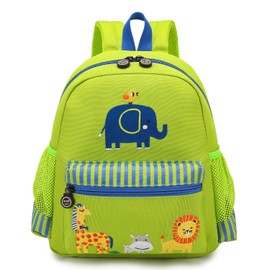 willikiva - Mochila 3D para niños y niñas, verde (Green Zoo), One_Size, Classic