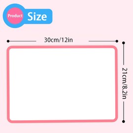 Small Whiteboard for Kids, Magnetic Dry Erase White Board with A4 Size, Double Sided Magnetic Whiteboard for School. (Pink)
