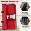 QIQU Red Chef Knife Bag With 20 Slots Cutlery Knives