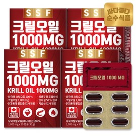 Sunsu Food 순수식품 크릴오일1000MG 인지질58% 4박스(120캡슐) Pure Foods Krill Oil 1000MG Phospholipid 58% 4 Boxes (120 Capsules)