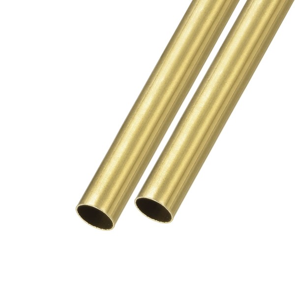 METALLIXITY Brass Tube 19mm Outside Diameter x 0.5mm Wall Thickness x 200mm Length 2pcs Straight Tube for Home Furnishing Machinery DIY Handicrafts