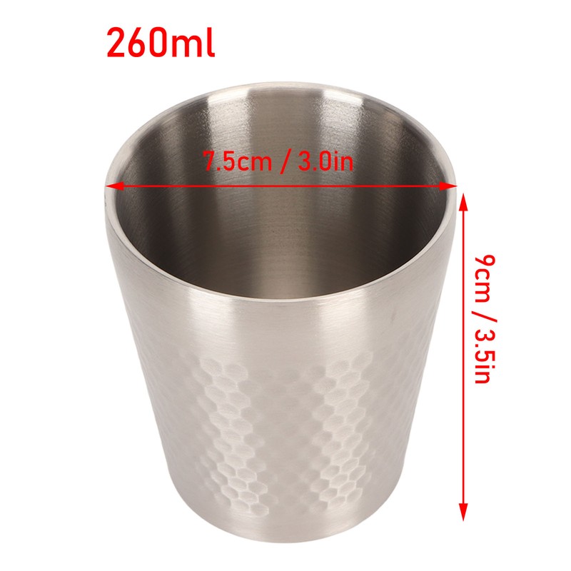2pcs 304 Stainless Steel Pint Cup Hot Cold Drinking Cup