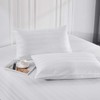 WedDecor 300 Thread Count White Satin Stripe Pillow Cases set