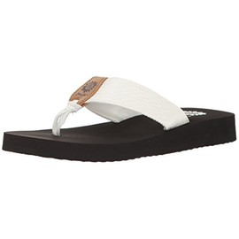 Yellow Box womens Flax Wedge Sandal, White, 8 US