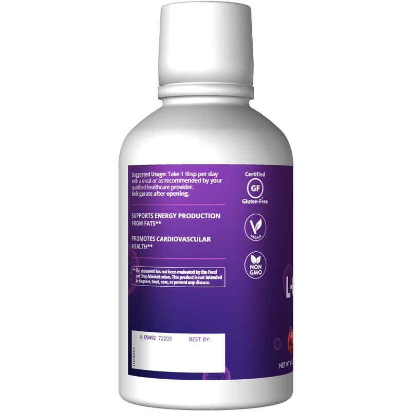 MRM Nutrition CoQ-10 L-Carnitine Liquid | Cherry Pomegranate Flavored |