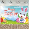 Happy Easter Banner Easter Decoration Backdrop 71 x 45 Inch
