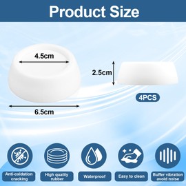 Swetfela Pack of 4 Anti-Vibration Mat Washing Machine, Universal Vibration Damper, Washing Machine, Vibration Damper, Non-Slip Mat, Compatible with Bosch, Siemens, Miele Washing Machine, Base Frame,
