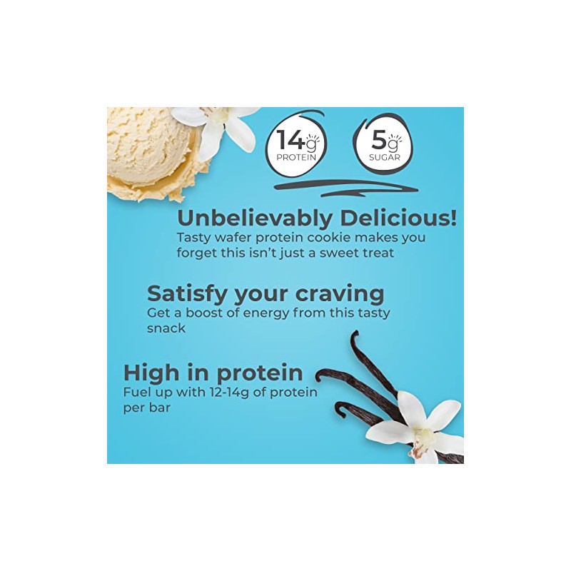 Power Crunch Protein Wafer Bars, High Protein Snacks with Delicious