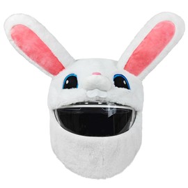 Helmet Cover for Motorcycle Helmet, Fun Design and Gifts (Cover Only. Helmet Not Included) Comprehensive Warmth (White)