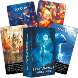 SOULGIST Spirit Animals Oracle Cards for Intuition, Healing Oracle Deck, Spiritual Oracle Cards for Beginners, Personal Growth and Psychological Insight Deck