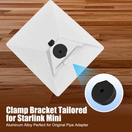 for Starlink Mini Tripod Adapter, Aluminum Alloy 1/4" Tripod Mounting Compatible for Starlink Mini Compatible with Original Pipe Adapter -Black