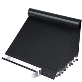Fuxury/ Fu Global 12X15.5" 100Pcs Poly Mailers Bags for Clothing/ T-Shirt/ Shirt, Plastic Mailing Envelopes for Small Business, Self Seal Shipping Polybag Bulk- Black