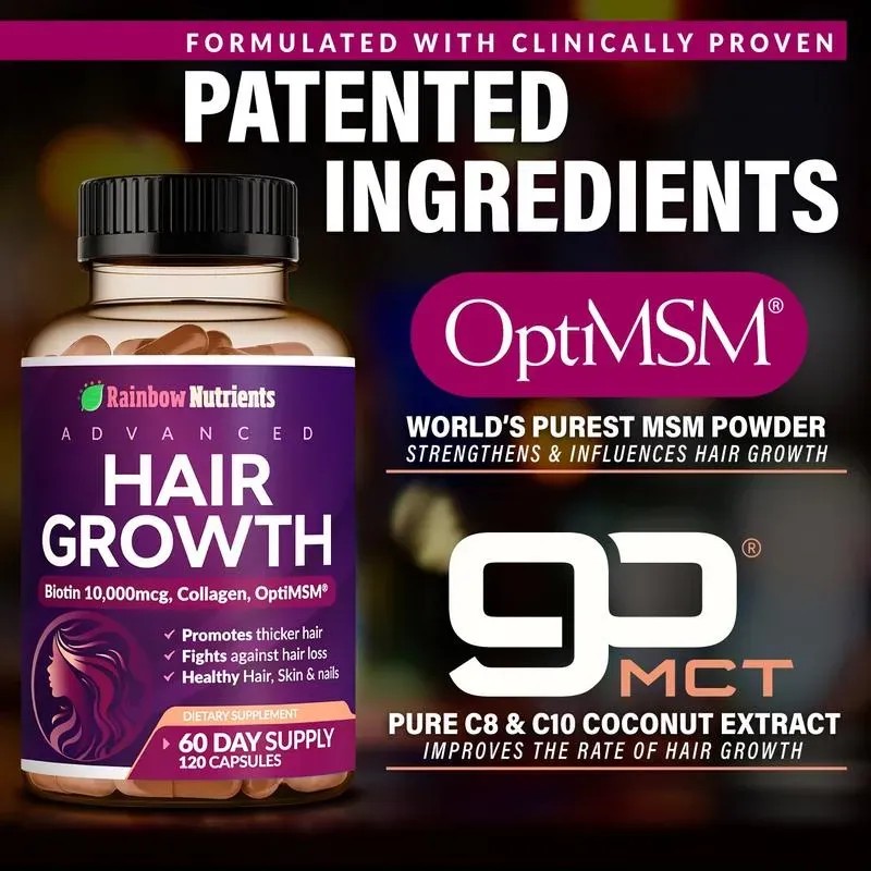 24-in-1 Advanced Hair Growth Vitamins Stops Hair Loss