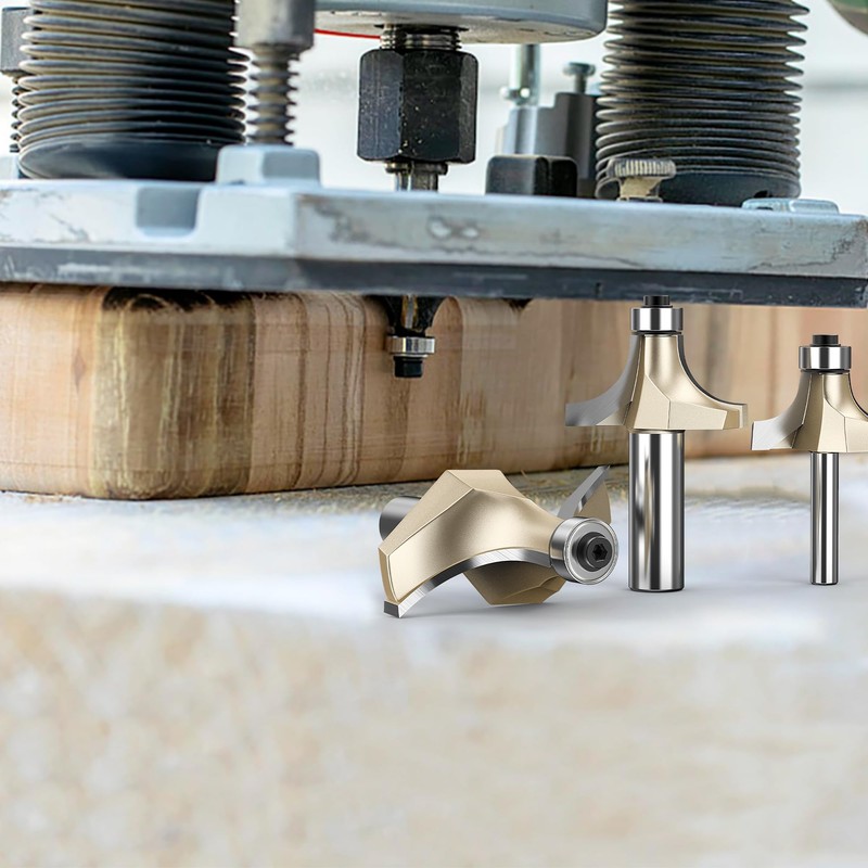 HUHAO 15/16" Radius Roundover Router Bit 1/2 Inch Shank,Edge Forming