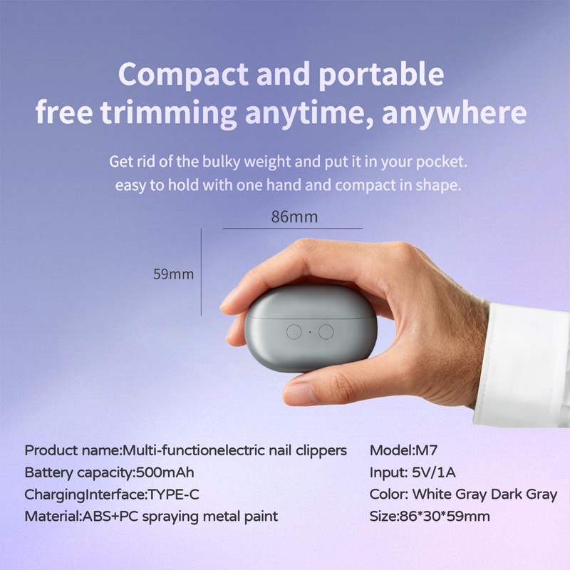 Electric Nail Clippers for Seniors,Upgraded 3 in 1 Electric Automatic