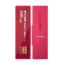 HiBy FC1 portable dac headphone amplifier usb c dac amp hi-res Audio decoder with High audio quality low power consumption for iOS android smartphones computers-Red