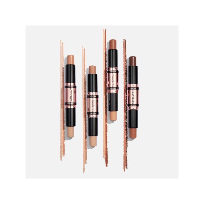 Makeup Revolution Contour Stick Duo Cream Contour & Highlight, Defines