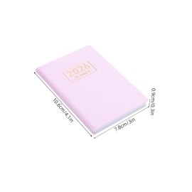 LALAFINA Mini Daily Planner with Luxurious PU Cover Sewn Binding Compact Pocket Calendar for Purse Thick White Paper Monthly Weekly Schedule Organizer
