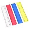 Set of 4 Children's Coloured Rulers Primary School Plastic Ruler