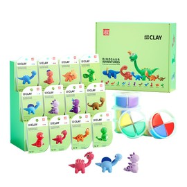 LOUFOR Air Dry Clay Kit for Kids - 12 Boxes DIY Modeling Clay Set with Sculpting Tools & Tutorials, Creative Model Magic Clay, Super Light & Non-Toxic, Art Crafts for Boys Girls Ages 5+ (Dinosaur)