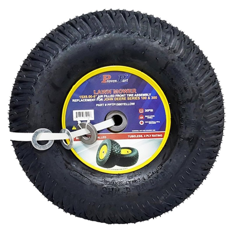 Proven Part Front Tire and Rim With Caps 15x6-6 For