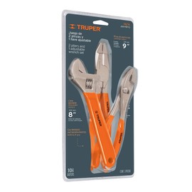 TRUPER JGO-PEPI-3 3-Pc Plier and Adjustable Wrench Set