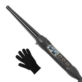 KIPOZI Conical Small Curling Wand, Spiral Curling Wand, Ceramic Bubble Wand Curling Wand for Bouncy Curls or Big Waves, Electric Curler Comfort hair styling tools - Type: Conical Curling Wand