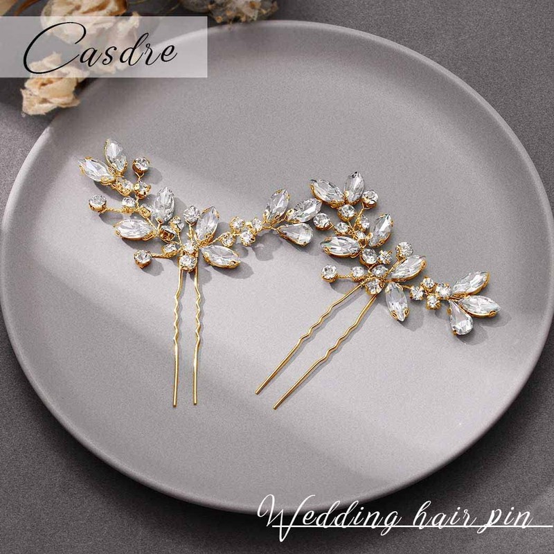 Casdre Crystal Bride - Horquillas para el pelo de boda