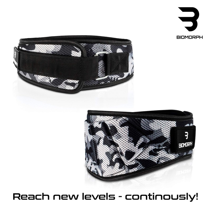 BIOMORPH Neoprene Weight Lifting Belt for Strength Training, Powerlifting, Bodybuilding,