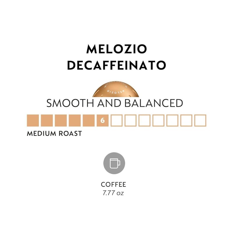 Decaffeinato Pods, Roast Espresso Coffee Capsules (10 Count, Melozio Decaffeinato)