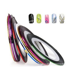 LyDia 12pcs Mixed Colours Pretty Rolls Striping Tape Line Nail Art Decoration Sticker