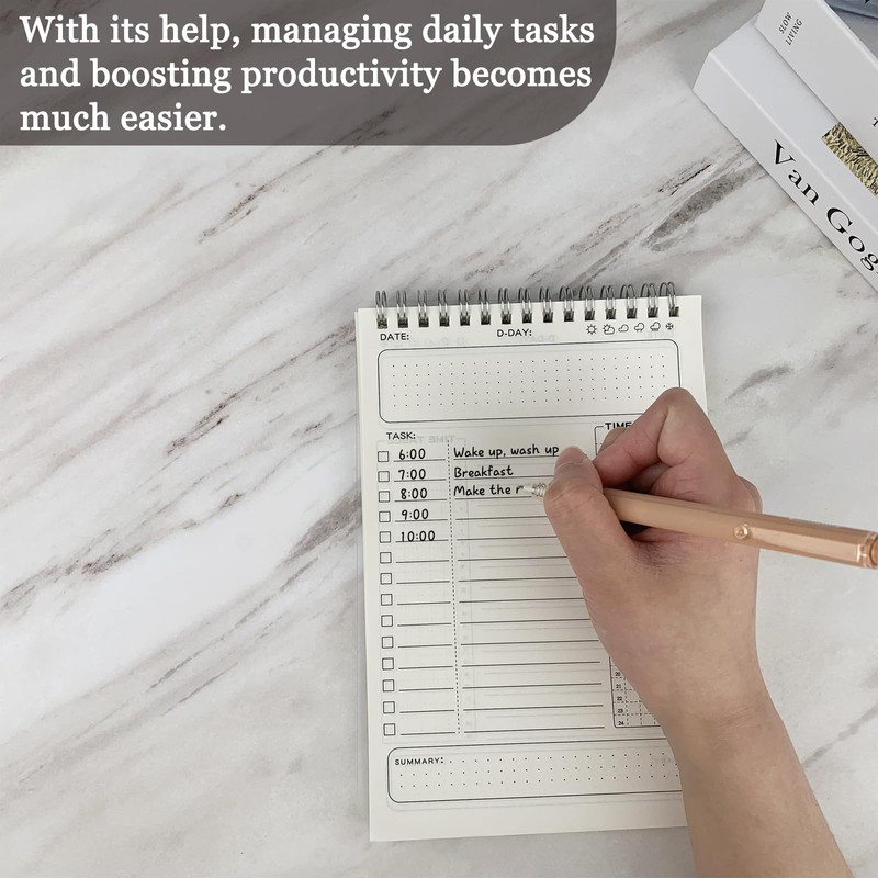 Newkita 80 Sheets Undated Daily Planner, To Do List Notebook