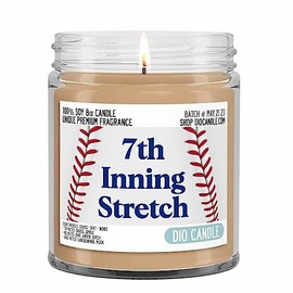 7th Inning Stretch Baseball Candle (8oz) Grass Dirt and Wood Scented Soy