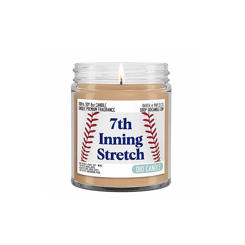 7th Inning Stretch Baseball Candle (8oz) Grass Dirt and Wood