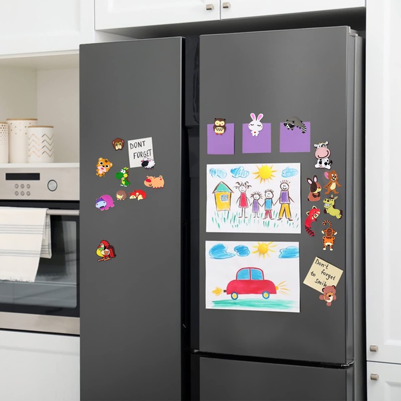 Forreen Fridge Magnets for Children, 22 Pieces Fridge Magnets Animal