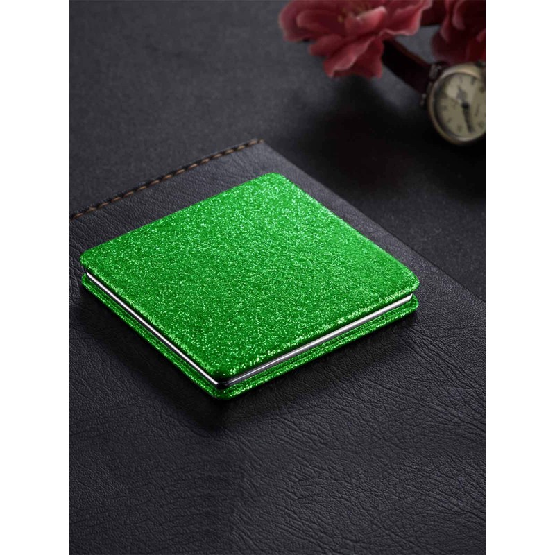 OMIRO Compact Mirror, Glitter PU 1X/3X Magnification, Ultra Portable for