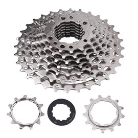 9s Sprocket Freewheel 9/10/11/12 Speed 32/36/42/50T Road Bike Freewheel Cassette Sprocket Bicycle Replacement Accessory for Mountain Bike/Bicycle (9S 11-32T-Silver)